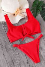 Kırmızı Çıtçıtlı Bikini Takımı MS4213