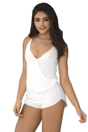 Kadın Beyaz Şort Pijama Takımı ML9783