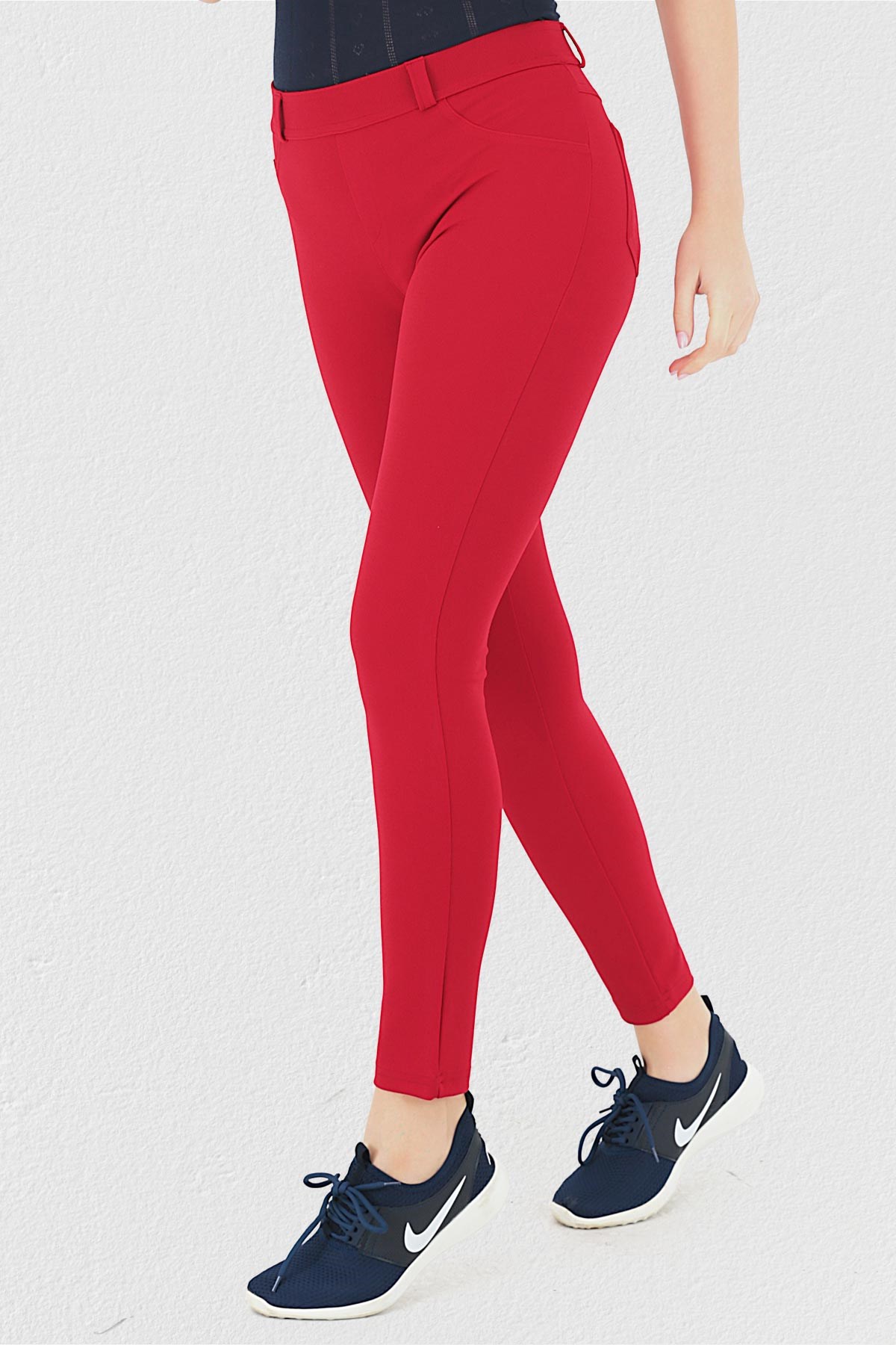 Kırmızı Pantolon Görünümlü Tayt 3000750